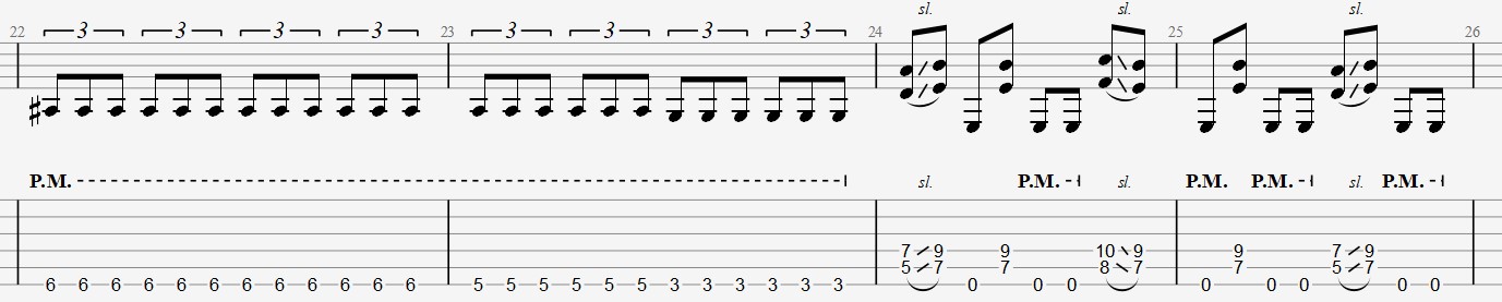 Judas Priest's "Panic Attack" First Bridge Riff