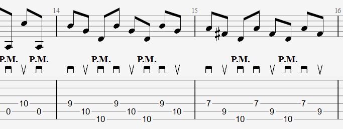 Riff en el verso de "Panic Attack" de Judas Priest parte 2