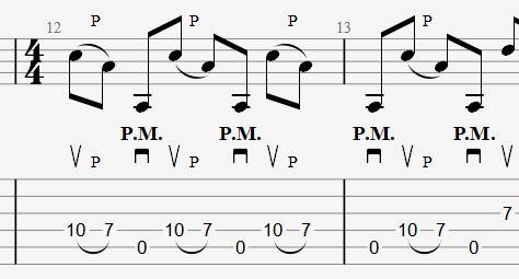 Riff en el verso de "Panic Attack" de Judas Priest