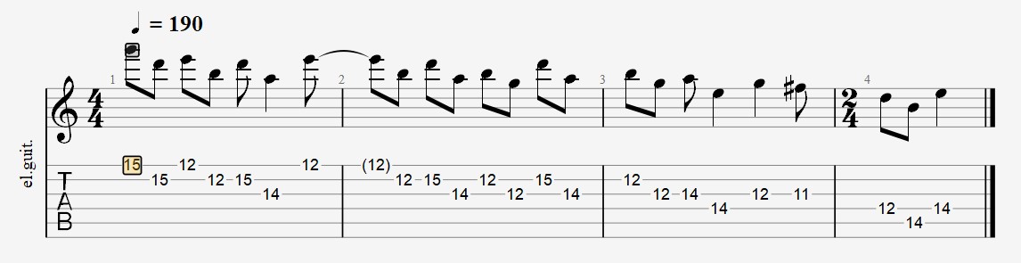 Sección intro de "Panic Attack" de Judas Priest